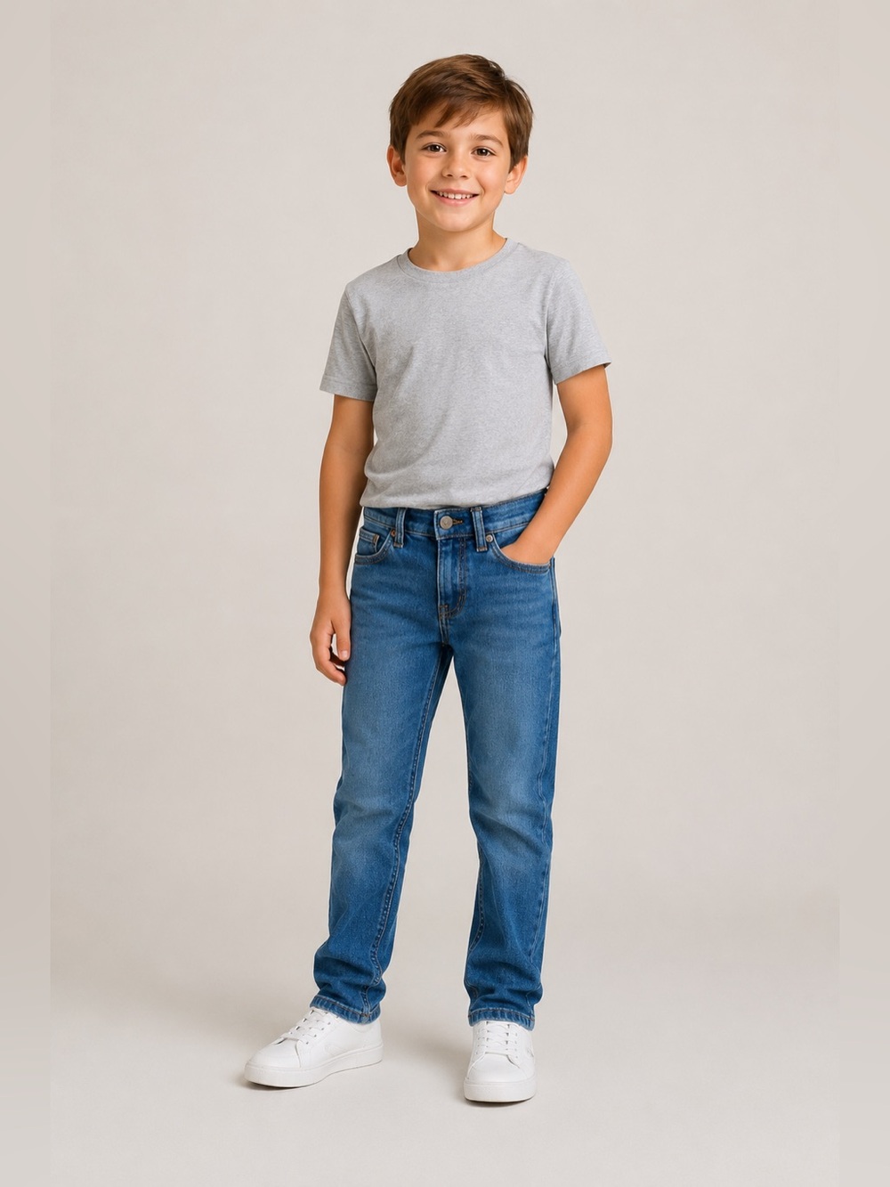 Levi's JEANS 511 Boys Slim Fit Adjustable Waist Size 8 Denim Blue School Casual